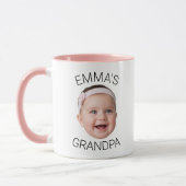 Opa Verjaardag Baby Gezicht Custom Mok (Links)