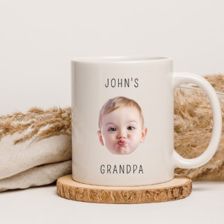 Opa verjaardag, babyface papa cadeau, op maat gema koffiemok