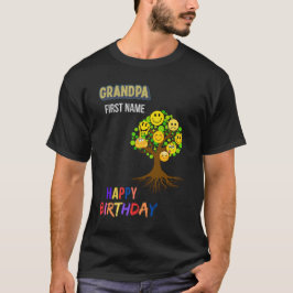 Opa Verjaardag Familie Boom Grootvader Custom T-shirt