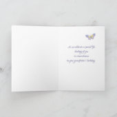 Opa verjaardag herinnering waterverf bloem kaart (Binnen)