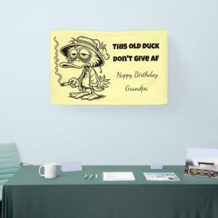 Opa verjaardag KAN ME NIET SCHELEN Spandoek