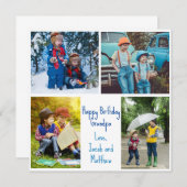 Opa Verjaardag Kleinkinderen Foto Collage Kaart (Voorkant / Achterkant)