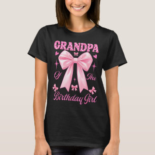 Opa verjaardag meisje bijpassende coquette roze st t-shirt
