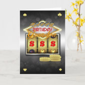 Opa Verjaardag Wenskaart met Slots en Munten Kaart (Gele Bloem)