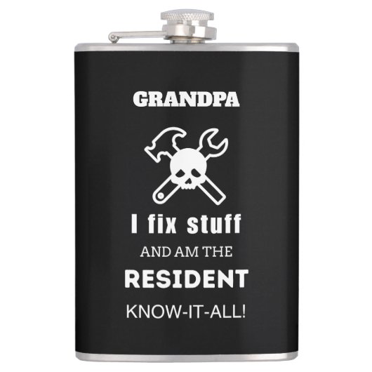 OPA Verjaardagscadeau Mannen Funny Unique DAD MAN Heupfles (Voorkant)