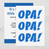 Opa viering Griekse feest algemeen Kaart (Voorkant / Achterkant)