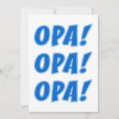 Opa viering Griekse feest algemene Kaart (Voorkant)