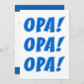 Opa viering Griekse feest algemene Kaart (Voorkant / Achterkant)