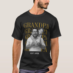 Opa Vintage Foto Opa-dag Maatwerk T-shirt