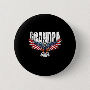 Opa Vintage Usa Vlag Amerikaanse Zeearend Patriott Ronde Button 5,7 Cm