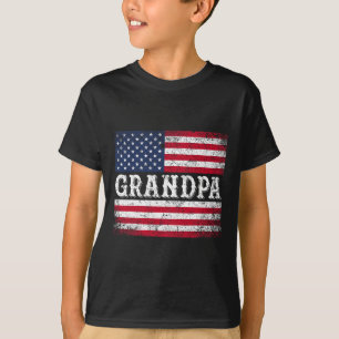 Opa Vintage Usa Vlag Patriottisch 4 Juli T-shirt