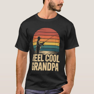 Opa vissen retro haspel Cool opa motief T-shirt