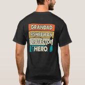 Opa visser beschermer held grappig t-shirt (Achterkant)
