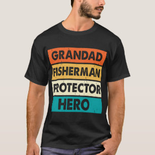 Opa Visser Beschermer Held T-shirt