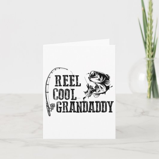 Opa visserijhaspel Cool Opa Grappig Cadeau Kaart (Voorkant)