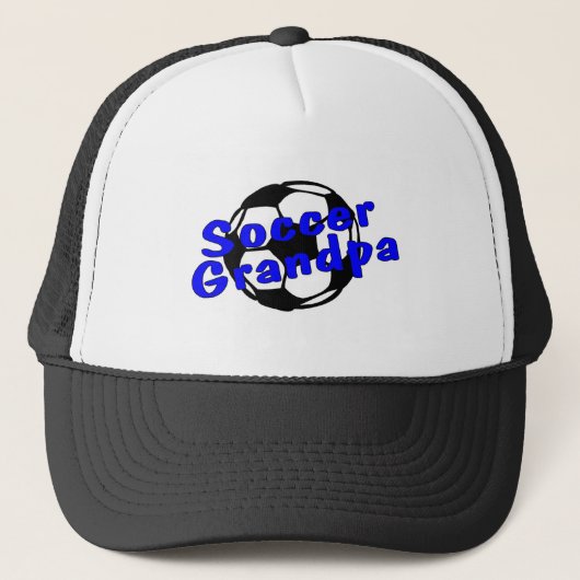 Opa voetbal (blauw) trucker pet (Voorkant)
