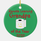 Opa voor afstandsonderwijs van het Jaar Keramisch Ornament (Achterkant)
