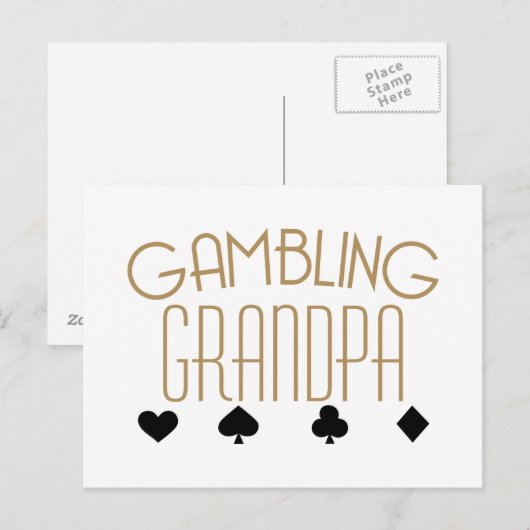 Opa voor gokken briefkaart (Voorkant / Achterkant)