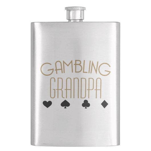 Opa voor gokken heupfles (Voorkant)