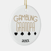 Opa voor gokken keramisch ornament (Rechts)