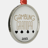 Opa voor gokken metalen ornament (Rechts)