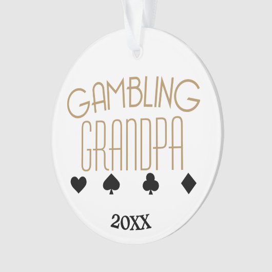 Opa voor gokken ornament (voorkant)