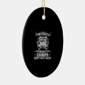 Opa voor schoolbuschauffeur als een normale uitzon keramisch ornament (Rechts)