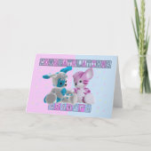 Opa voor tweeling gefeliciteerd kaart (Voorkant)