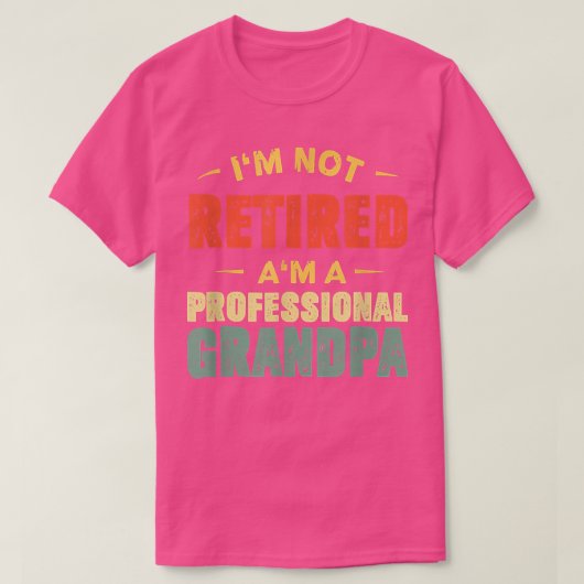 Opa voor vaders dag in ruste grootvader t-shirt (Design voorkant)