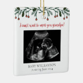 Opa Vrolijk Kerstmis Echografie Foto Keramisch Ornament (Rechts)