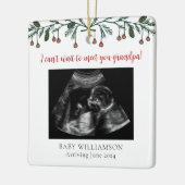 Opa Vrolijk Kerstmis Echografie Foto Keramisch Ornament (Links)