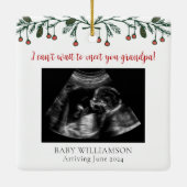 Opa Vrolijk Kerstmis Echografie Foto Keramisch Ornament (Achterkant)