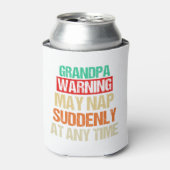Opa Waarschuwing kan op elk gewenst moment plotsel Blikjeskoeler (Blikje Voorkant)