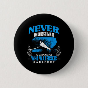 Opa Waterskis Refoot Atleten Waterskiën Atleet Ronde Button 5,7 Cm