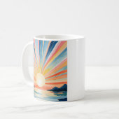 Opa Waterverf Sunrise Inspirerende Quote Koffiemok (Voorkant links)