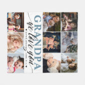 Opa We houden van foto's collage Fleece Deken (Voorkant (Horizontaal))