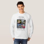 Opa We houden van je Foto Persoonlijk Wit T-shirt (Voorkant volledig)