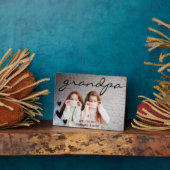 Opa we houden van je gepersonaliseerde foto plaque fotoplaat (Zijkant)