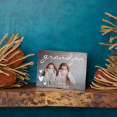 Opa we houden van je gepersonaliseerde foto plaque fotoplaat (Zijkant)