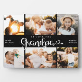 Opa We houden van je hart Moderne 6 Foto Collage Fotoplaat (voorkant)