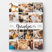 Opa We houden van je hart Moderne fotocollage Fotoplaat (voorkant)