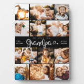 Opa We houden van je hart Moderne fotocollage Fotoplaat (voorkant)