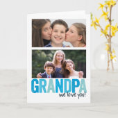 Opa, we houden van je! kaart (Gele Bloem)