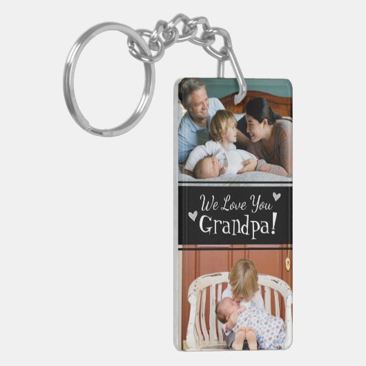 Opa We houden van je Vaderdag Sleutelhanger (Voorkant Links)