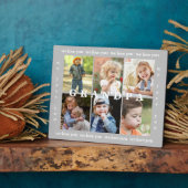 Opa We houden van je zes fotocollage Plaque Fotoplaat (Zijkant)