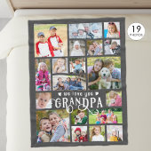 Opa We houden van jou 19 foto collage Aangepaste k Fleece Deken