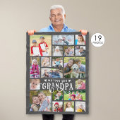 Opa We houden van jou 19 foto collage Aangepaste k Fleece Deken