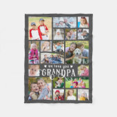 Opa We houden van jou 19 foto collage Aangepaste k Fleece Deken (Voorkant)