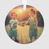 Opa We houden van kerstfoto Ornament (achterkant)