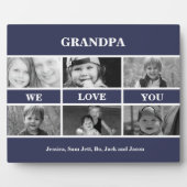 Opa We houden van You Photo Collage Black en White Fotoplaat (Voorkant)